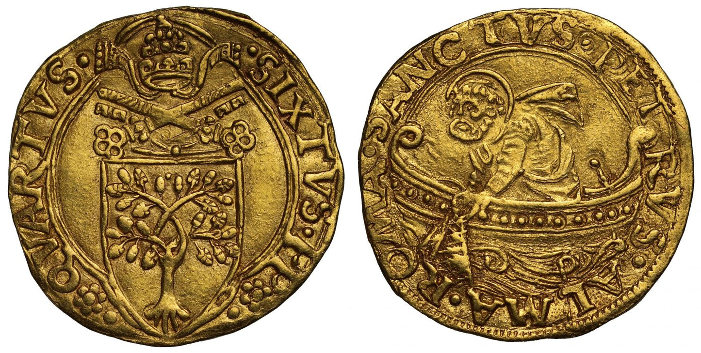 Italy, Papal States, Sixtus IV, gold Fiorino di Camera