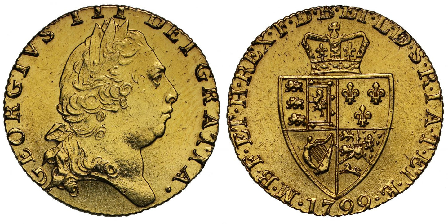 George III 1799 Guinea, final year of the "spade" Guinea