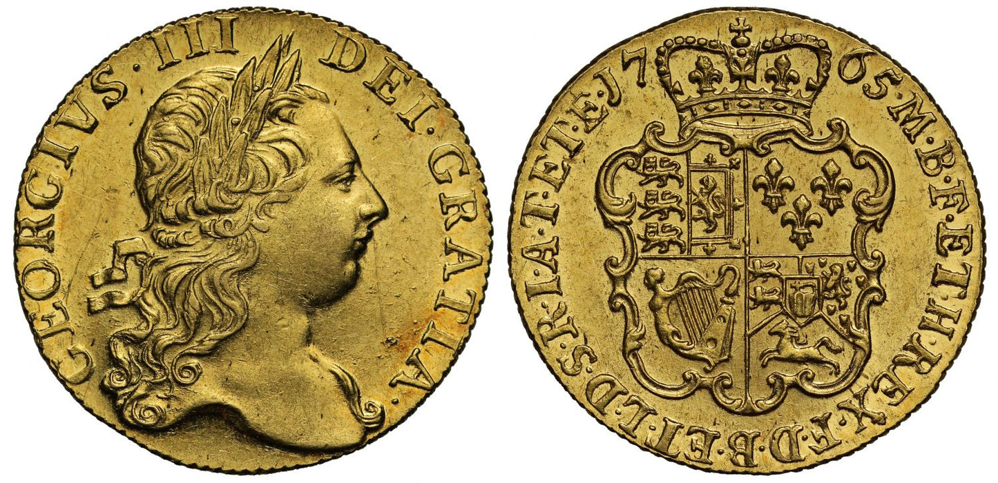 George III 1765 Guinea, third bust, first year