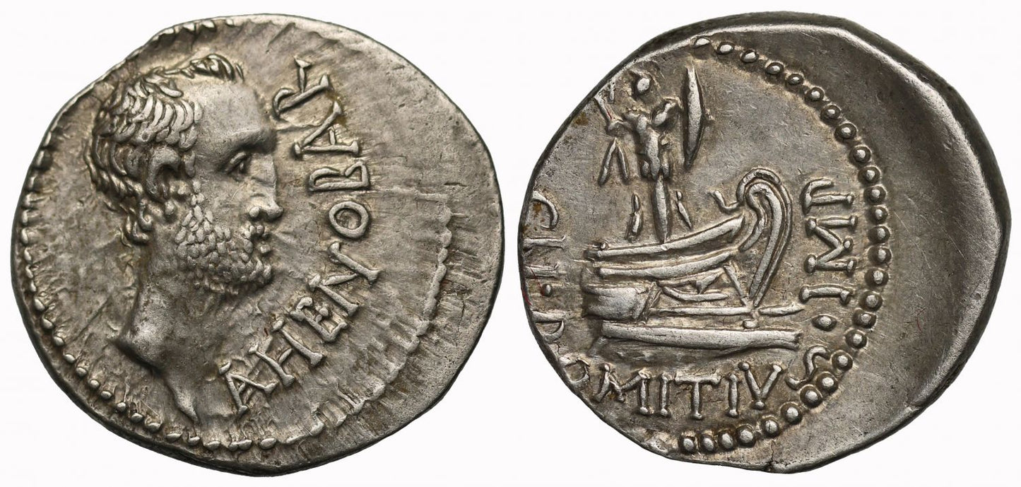 Cn. Domitius Ahenobarbus, Silver Denarius
