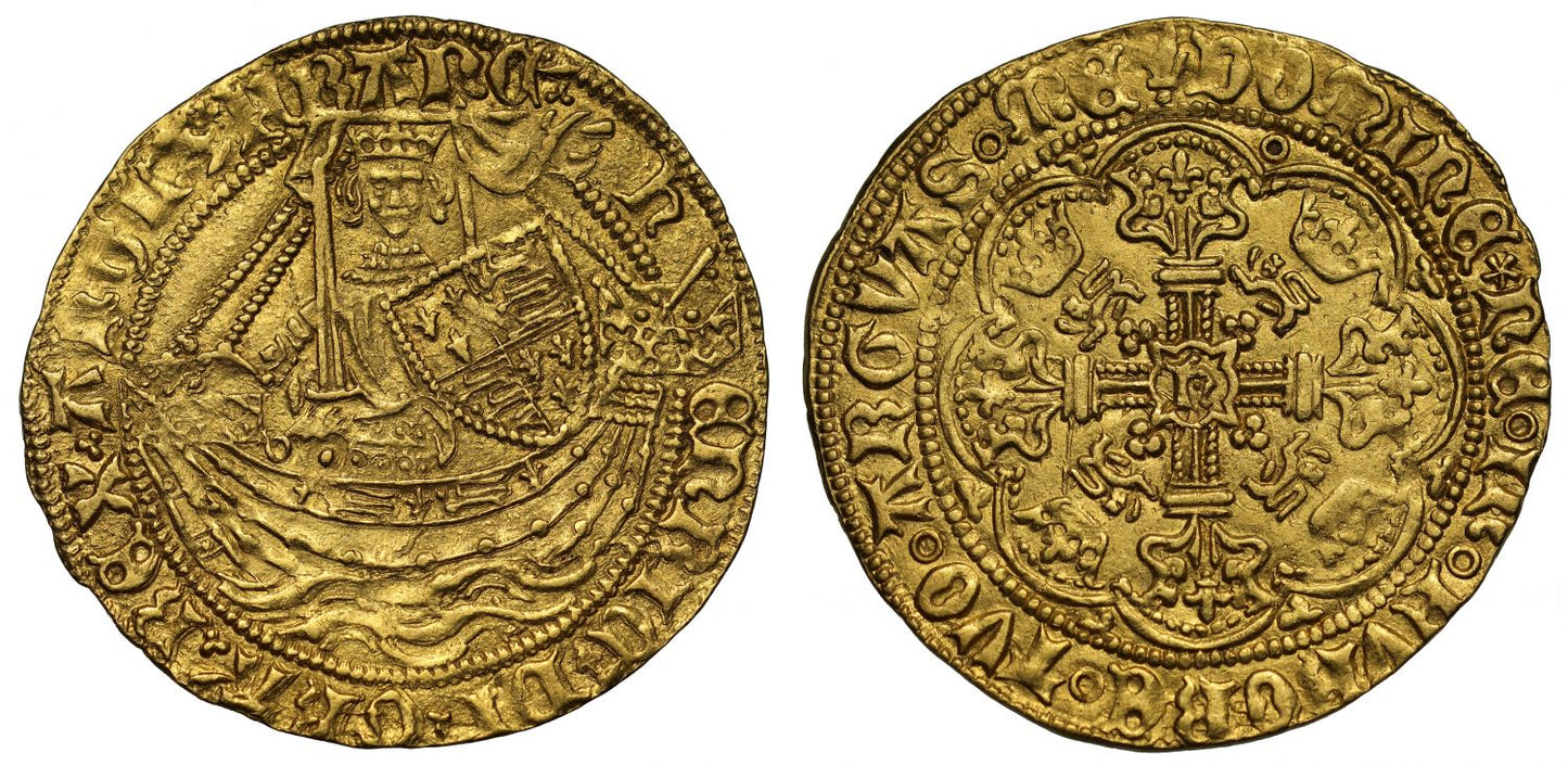 Henry VI Half-Noble, Annulet Issue, Tower mint