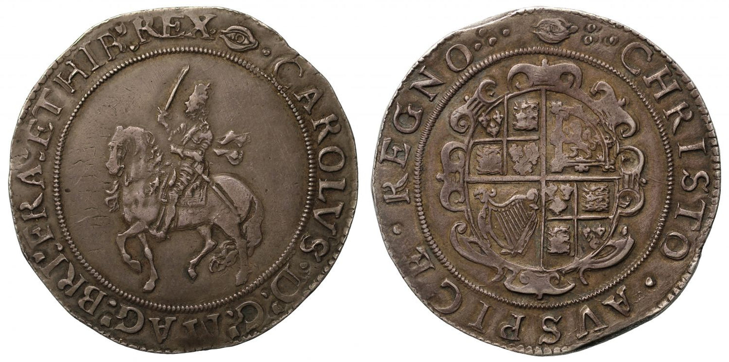 Charles I Crown, Gp IV, Tower mint under Parliament, mm eye