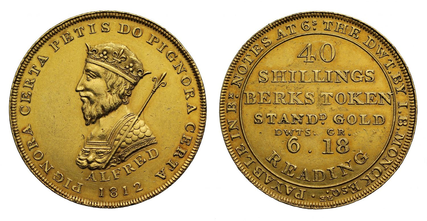 Berkshire Reading, gold 40 Shilling Monck