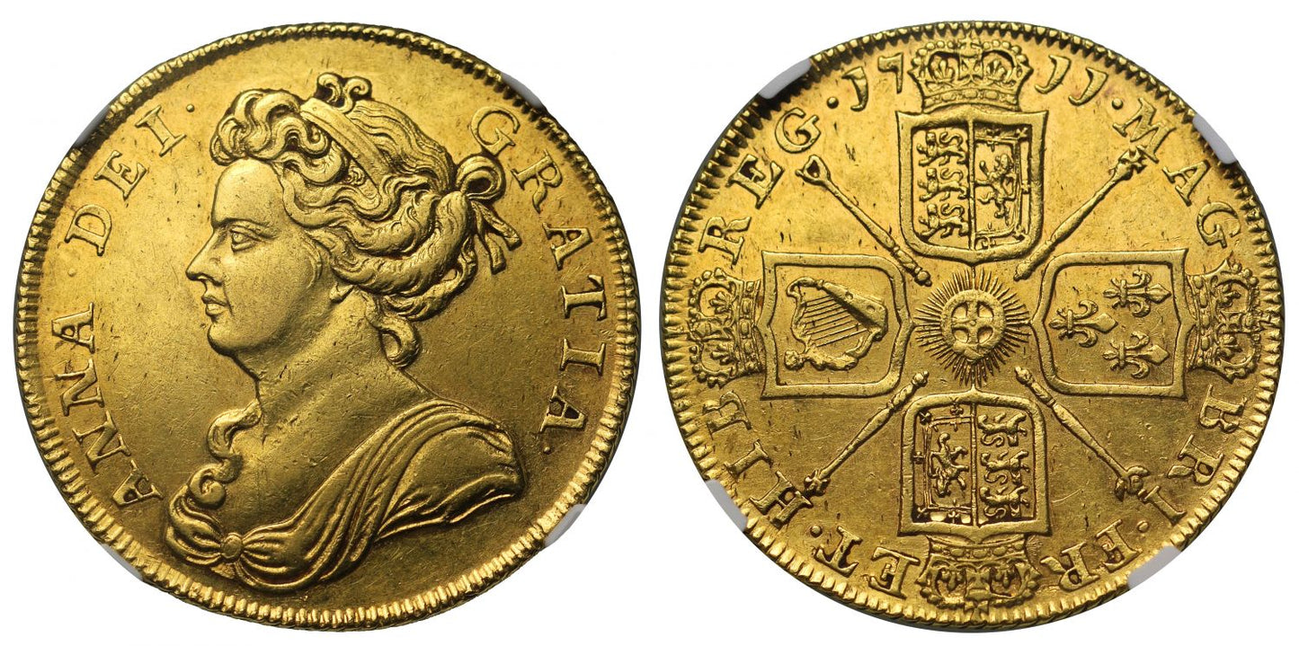 Anne 1711 Two-Guineas AU55