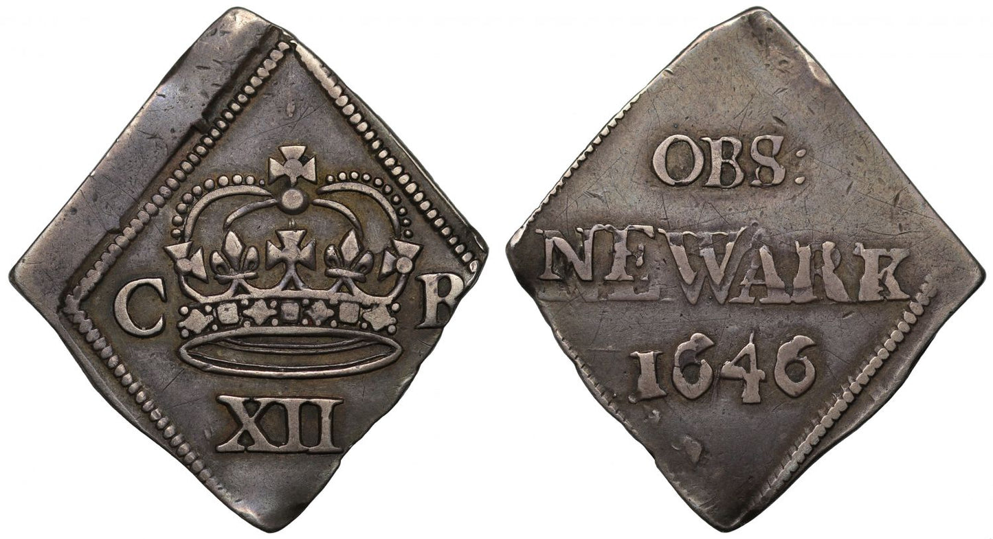 Charles I 1646 Newark Shilling, struck whilst City under siege in Civil War