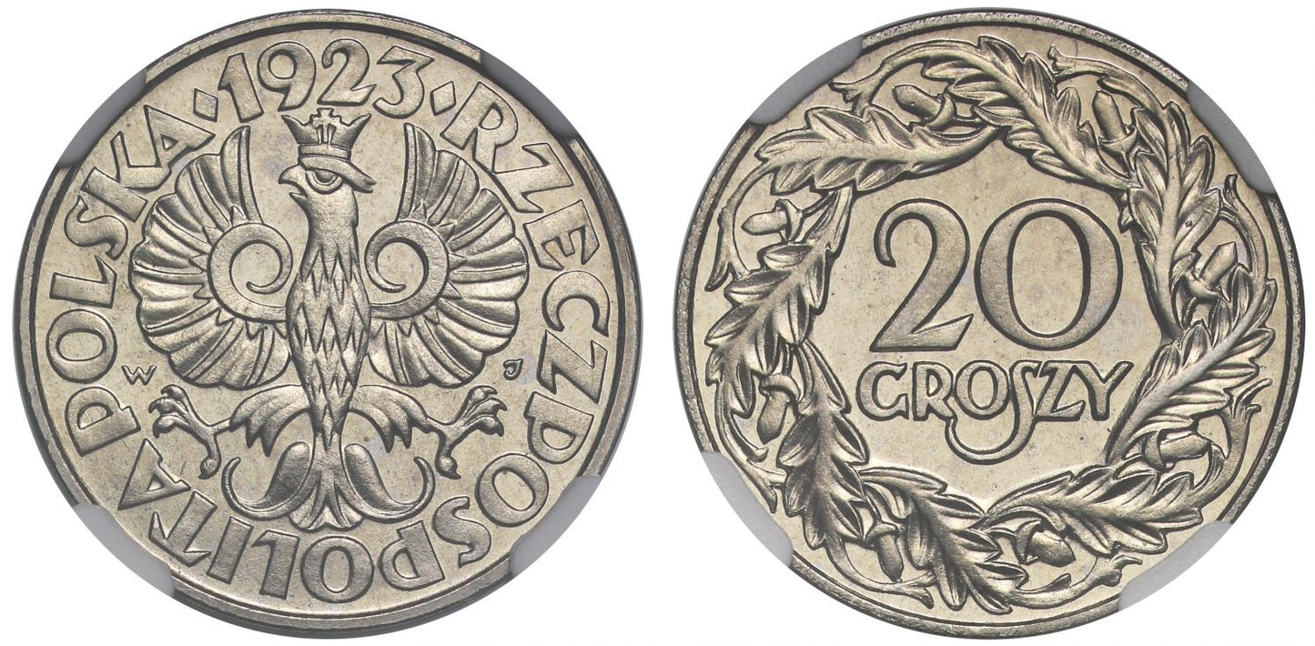 Poland, 1923 Proof 20-Groszy PF67