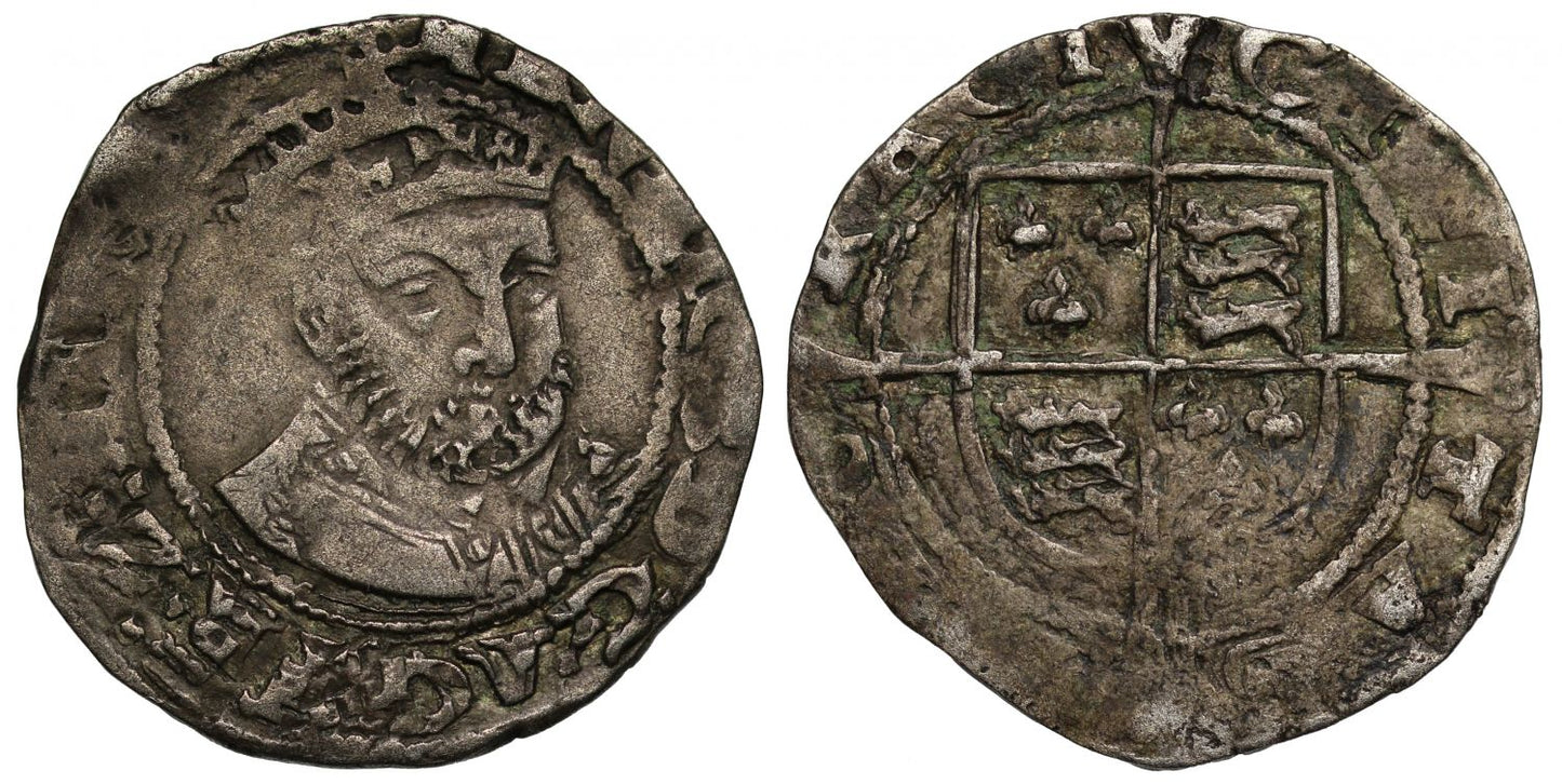 Henry VIII Halfgroat, posthumous issue in reign of Edward VI, York Mint