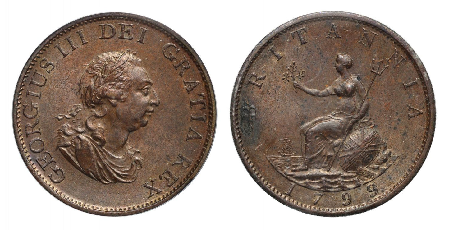 George III 1799 Halfpenny MS64BN