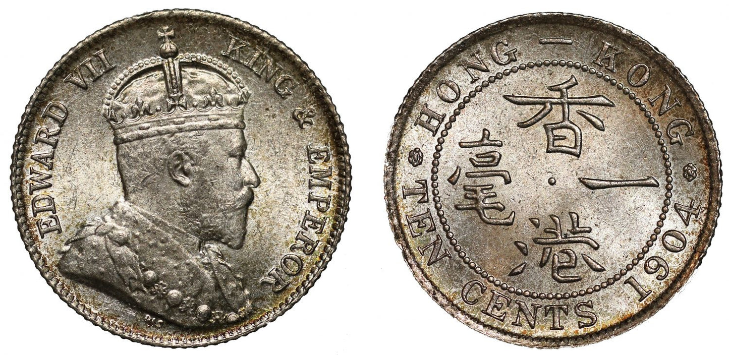 Hong Kong 10-Cents, 1904.