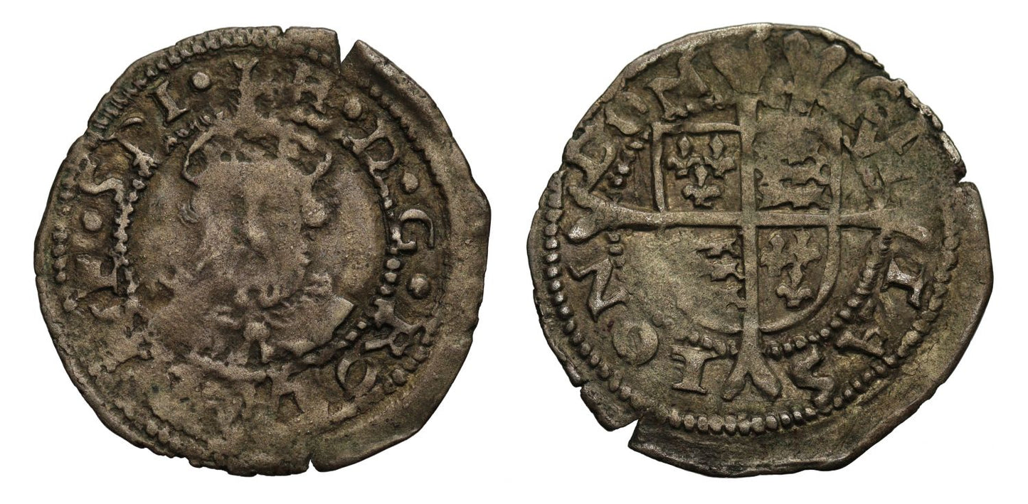 Henry VIII Posthumous issue Penny, pellet stops, London