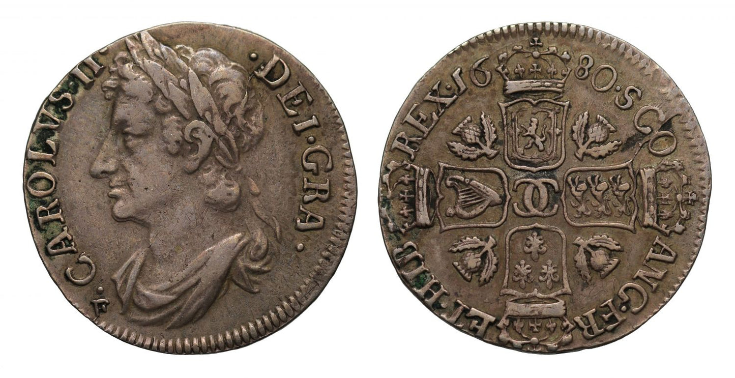 Scotland, Charles II 1680 Eighth Dollar