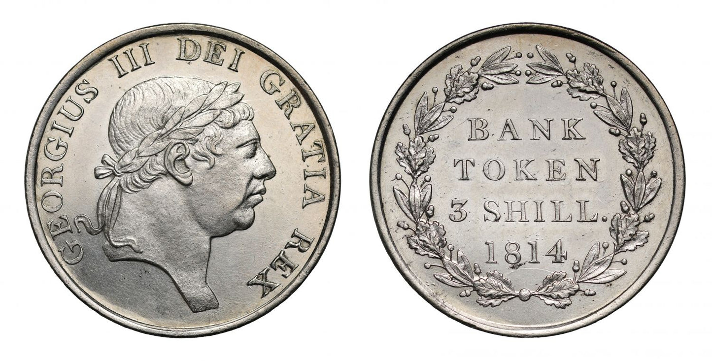 George III 1814 Three Shillings Bank Token
