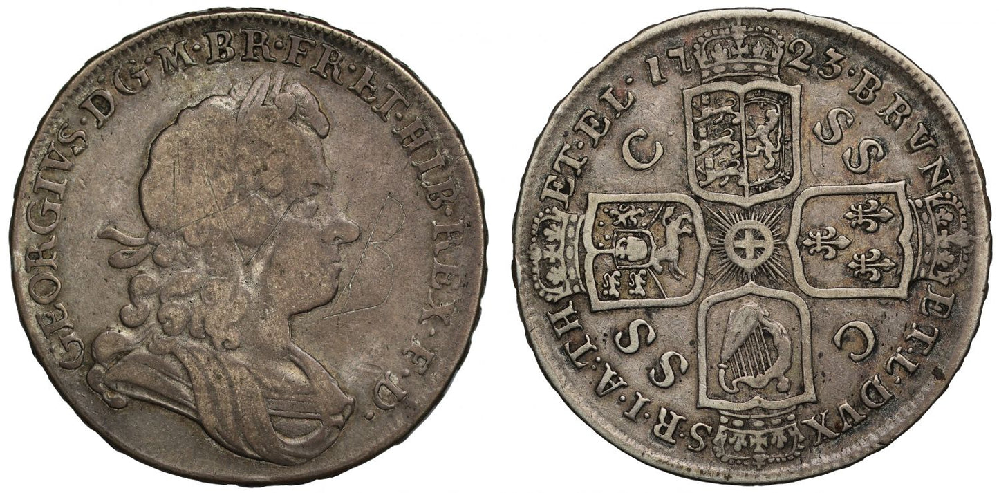 George I 1723 Halfcrown South Sea Company issue