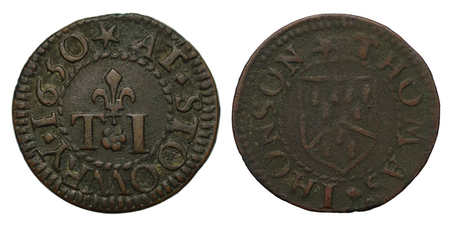 Thomas Johnson, Sturry, Kent, 1650 Token