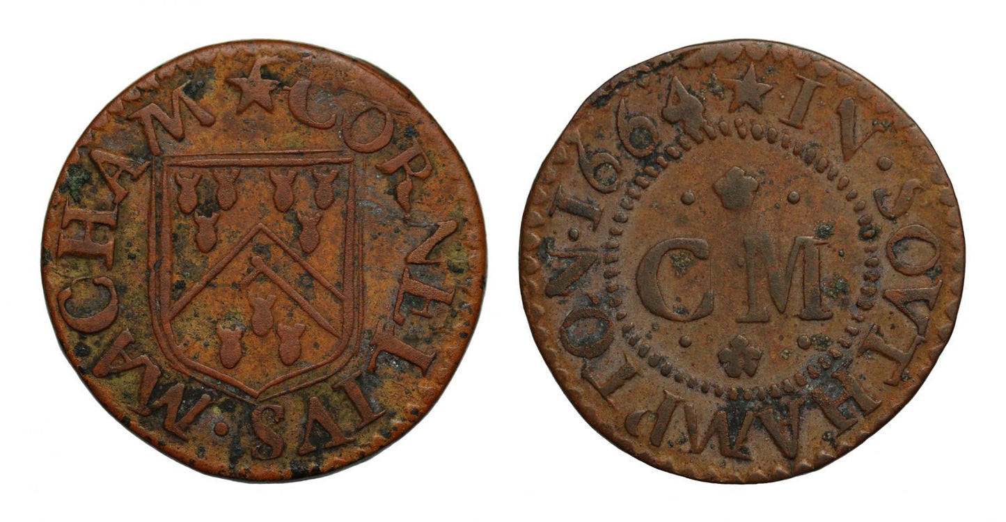 Cornelius Macham, Southampton, Hampshire, 1664 Farthing, grocer