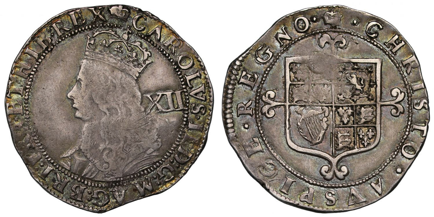 Charles II Shilling, third Hammered Issue, no stops at obverse mint mark
