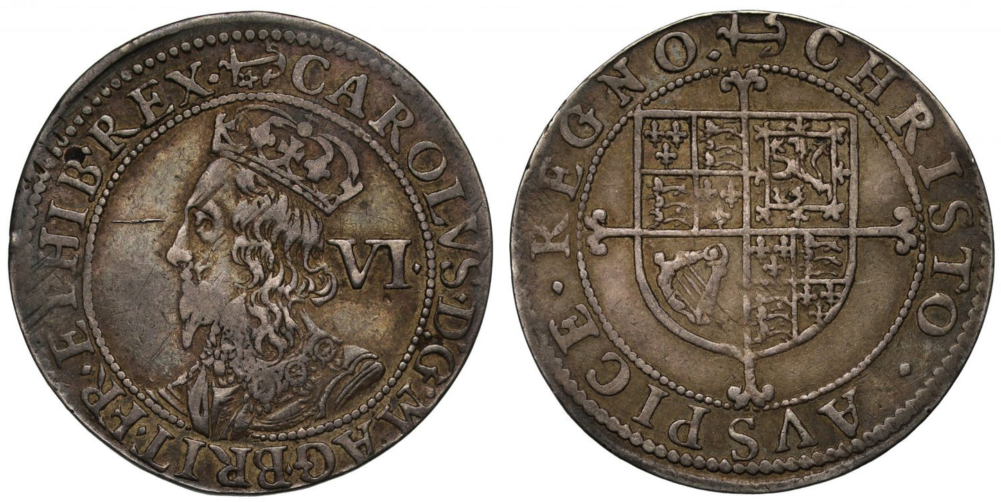 Charles I Sixpence Briot's second milled issue