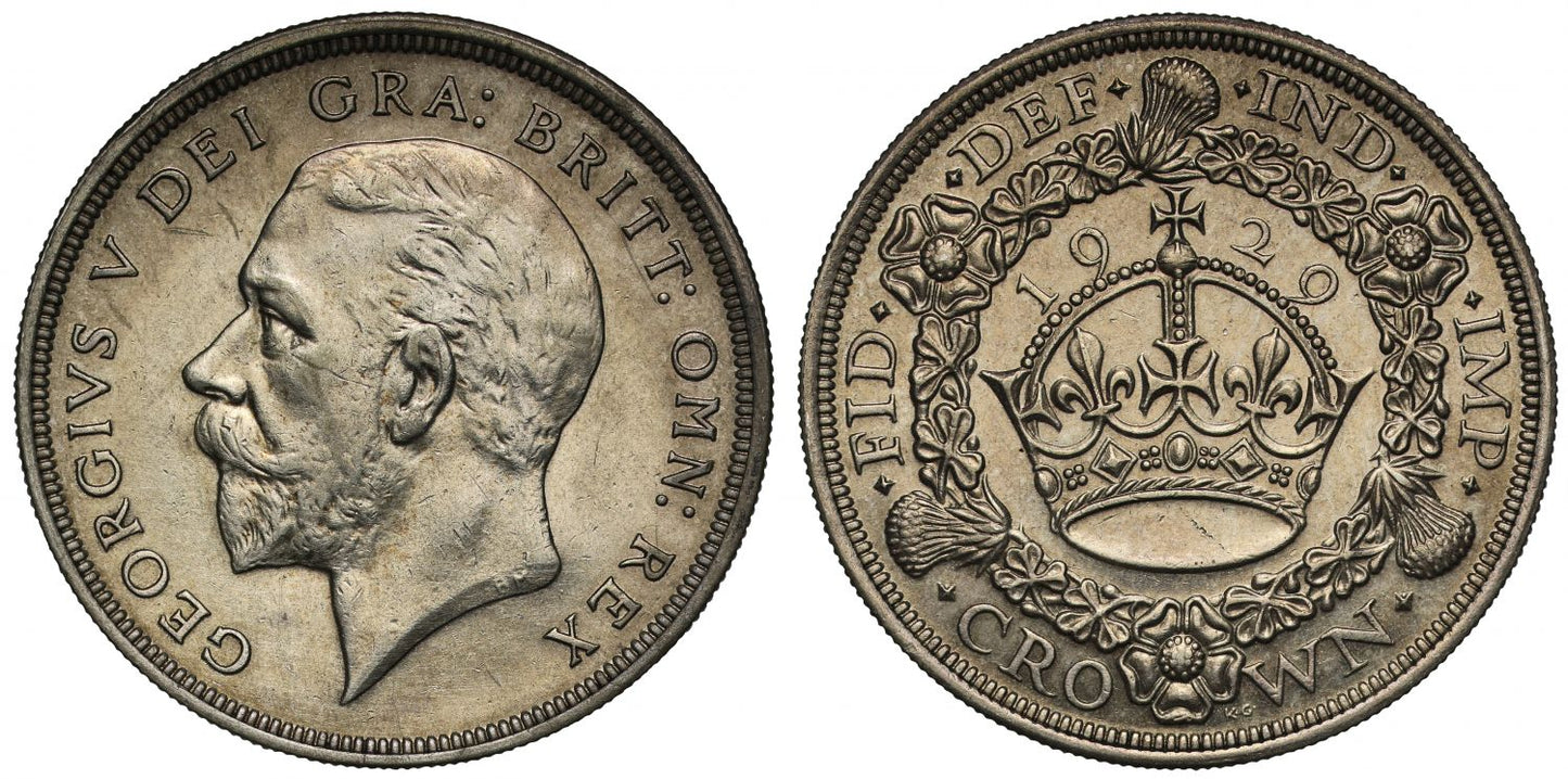George V 1929 Wreath Crown, struck for Christmas 1929