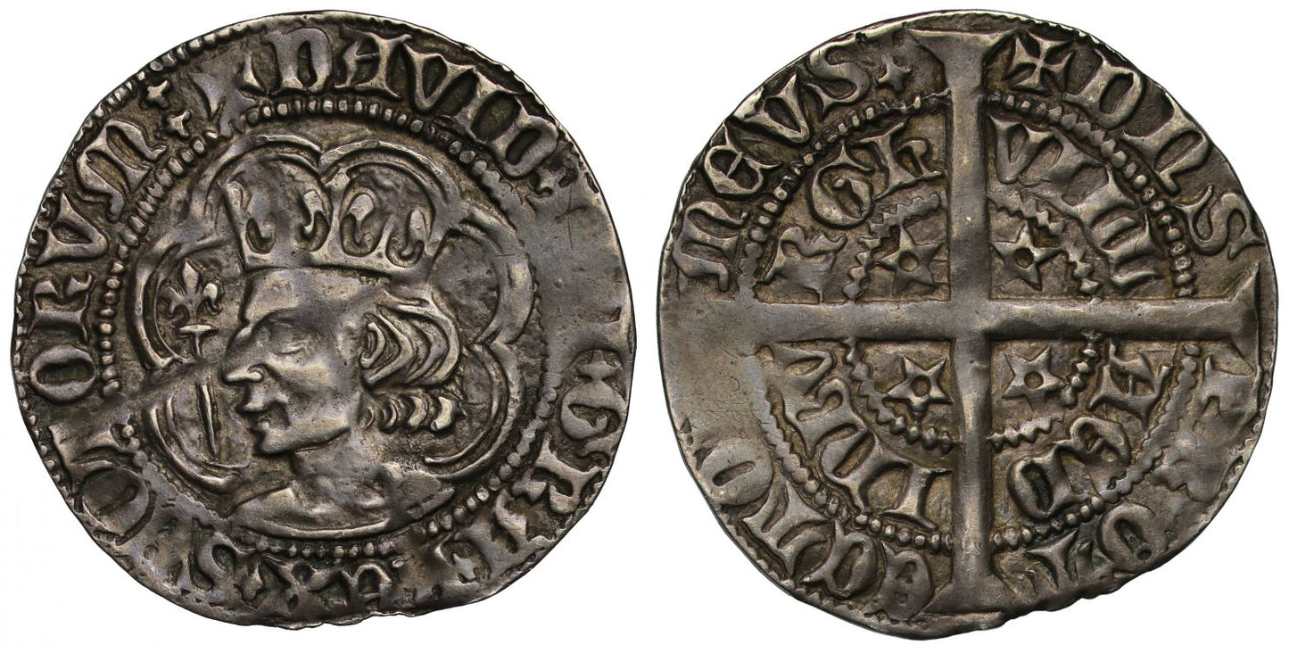 Scotland, David II Halfgroat Second coinage