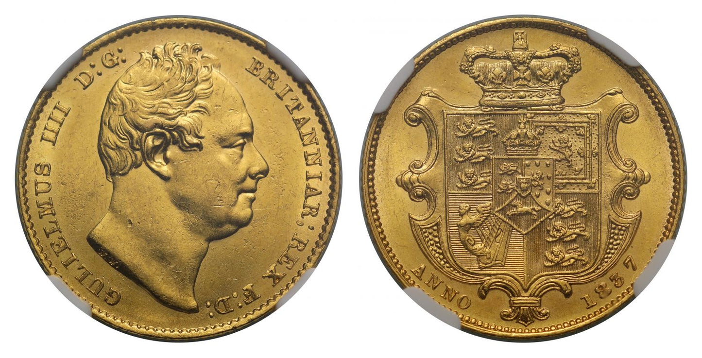 William IV 1837 Sovereign MS62