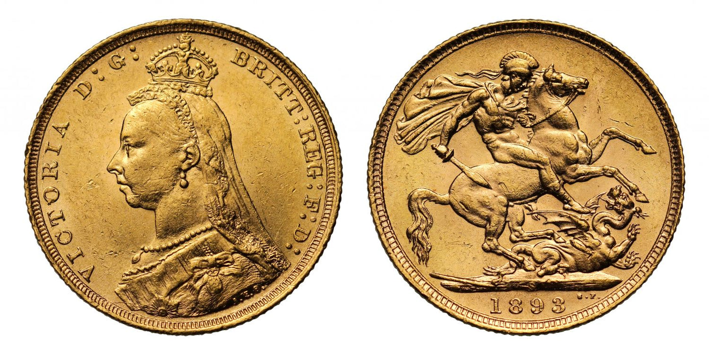 Victoria 1893 S Sovereign DISH S17