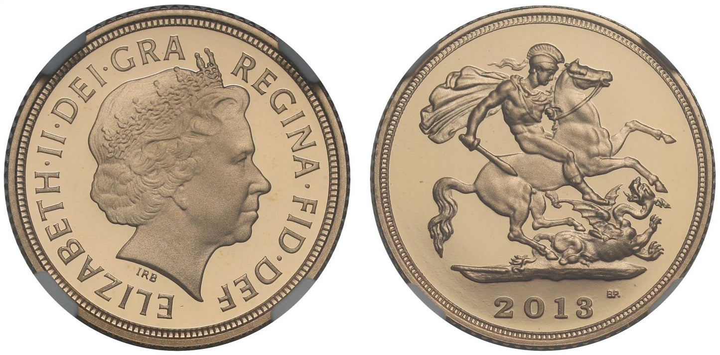Elizabeth II 2013 proof Half Sovereign PF70 UCAM