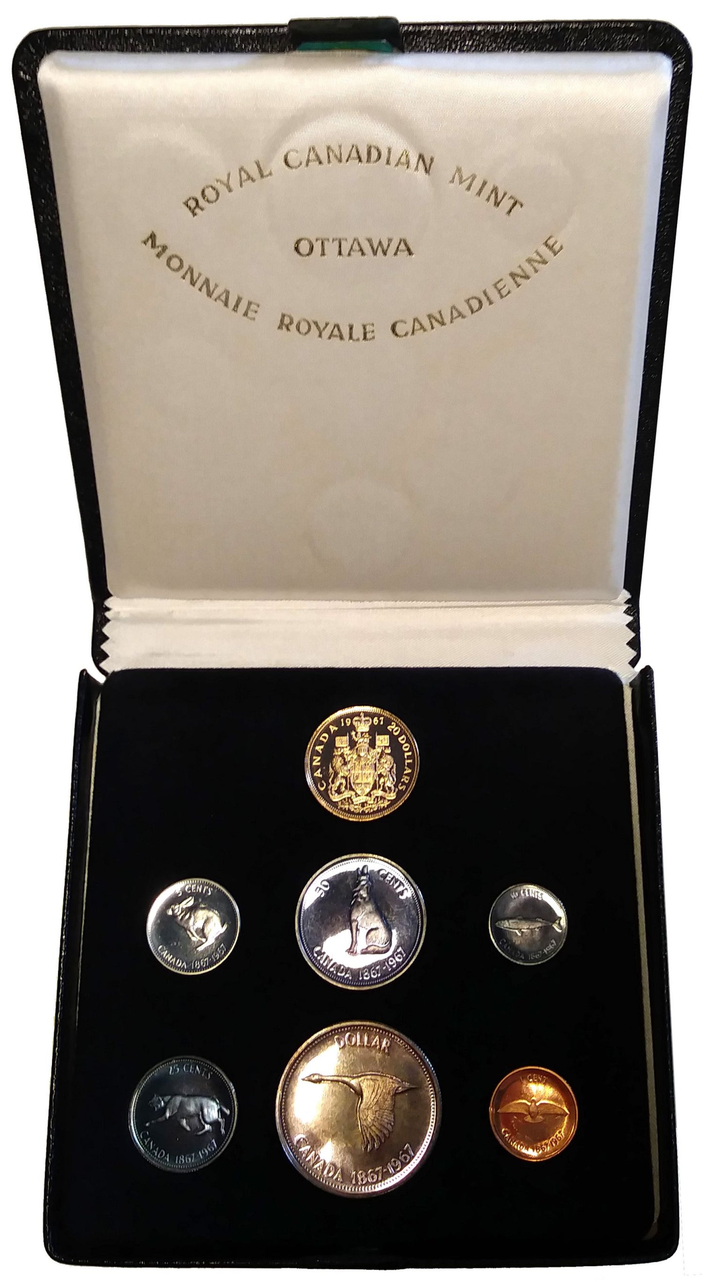 Canada, Elizabeth II 1967 commemorative 7-coin Set