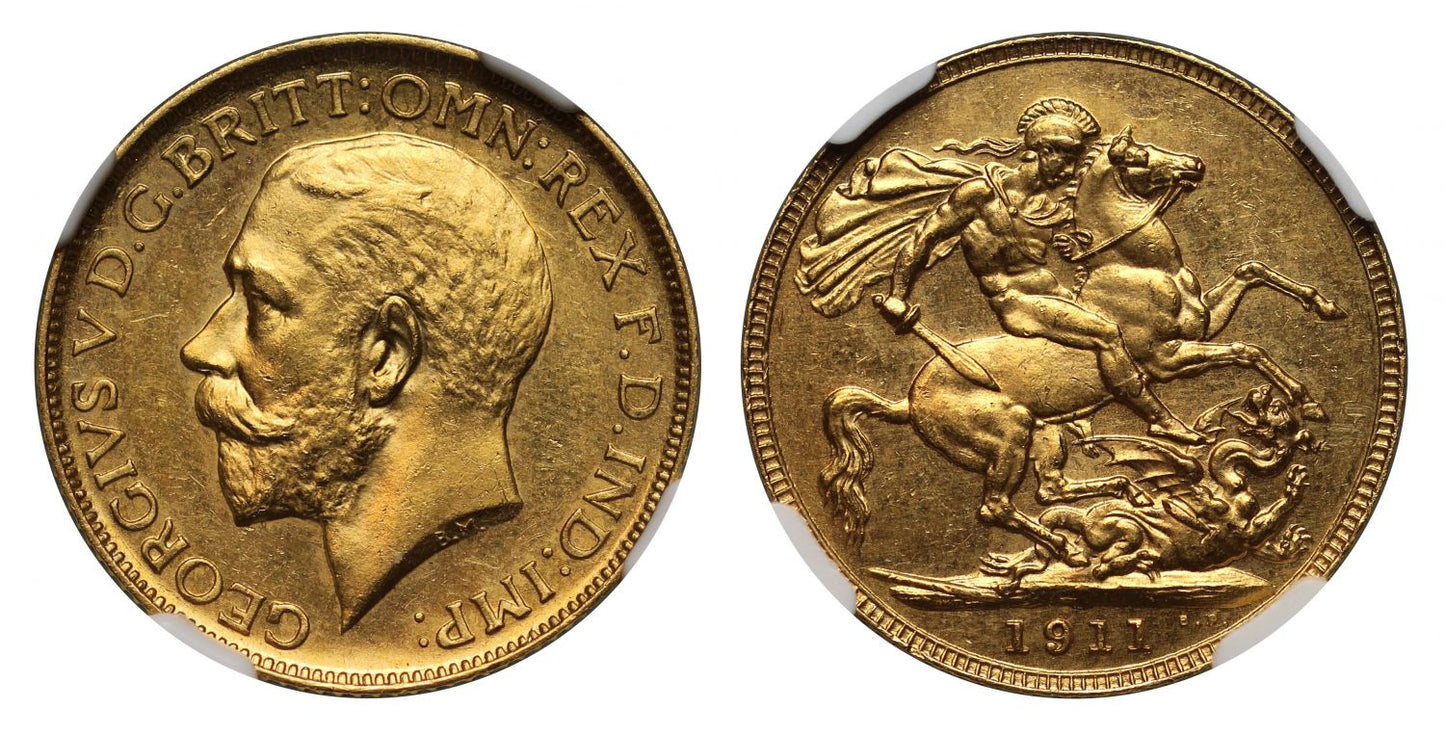 George V 1911 proof Sovereign PF62