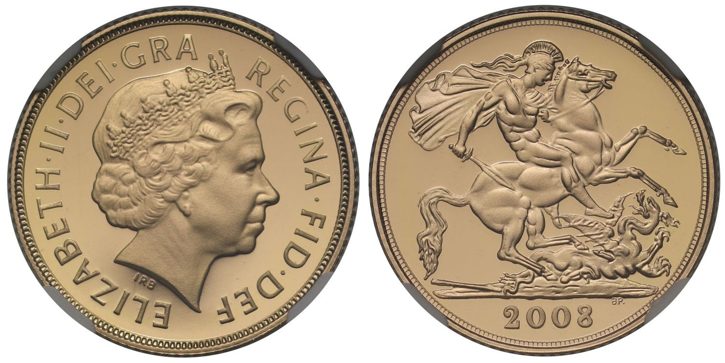 Elizabeth II 2008 proof Sovereign PF70 UCAM