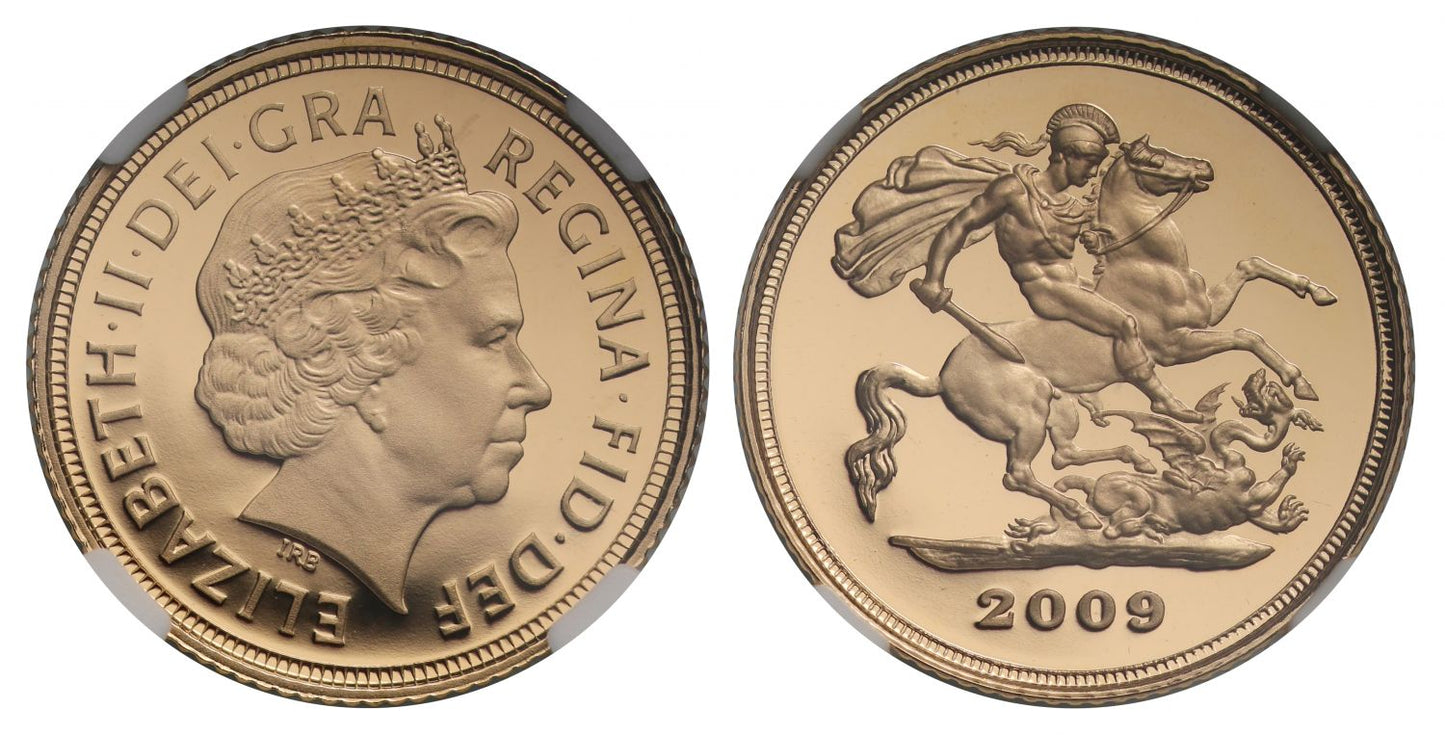Elizabeth II 2009 proof Half-Sovereign PF70 ULTRA CAMEO