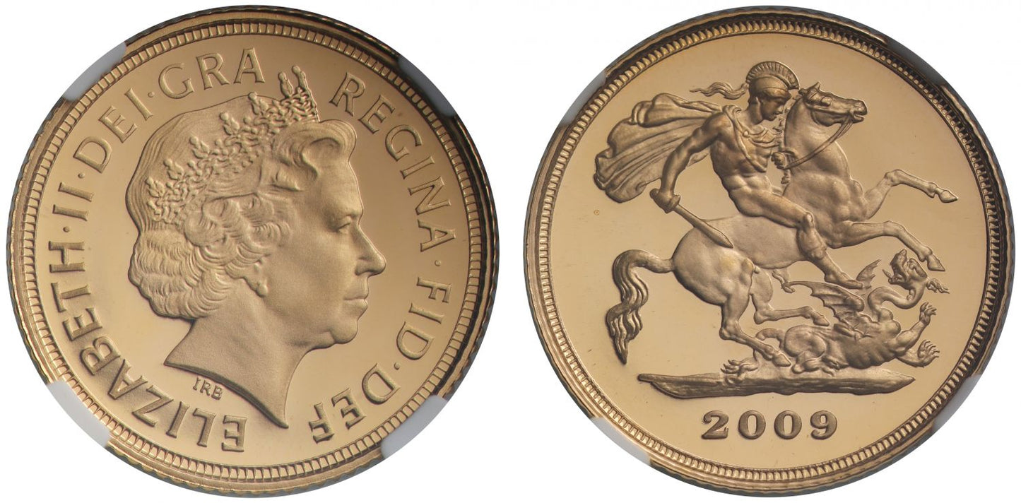 Elizabeth II 2009 proof Half-Sovereign PF69 ULTRA CAMEO
