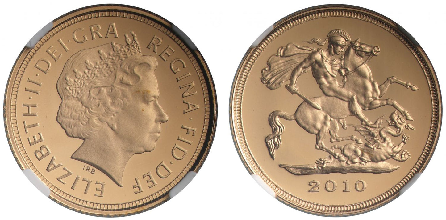 Elizabeth II 2010 proof Half-Sovereign PF70 ULTRA CAMEO