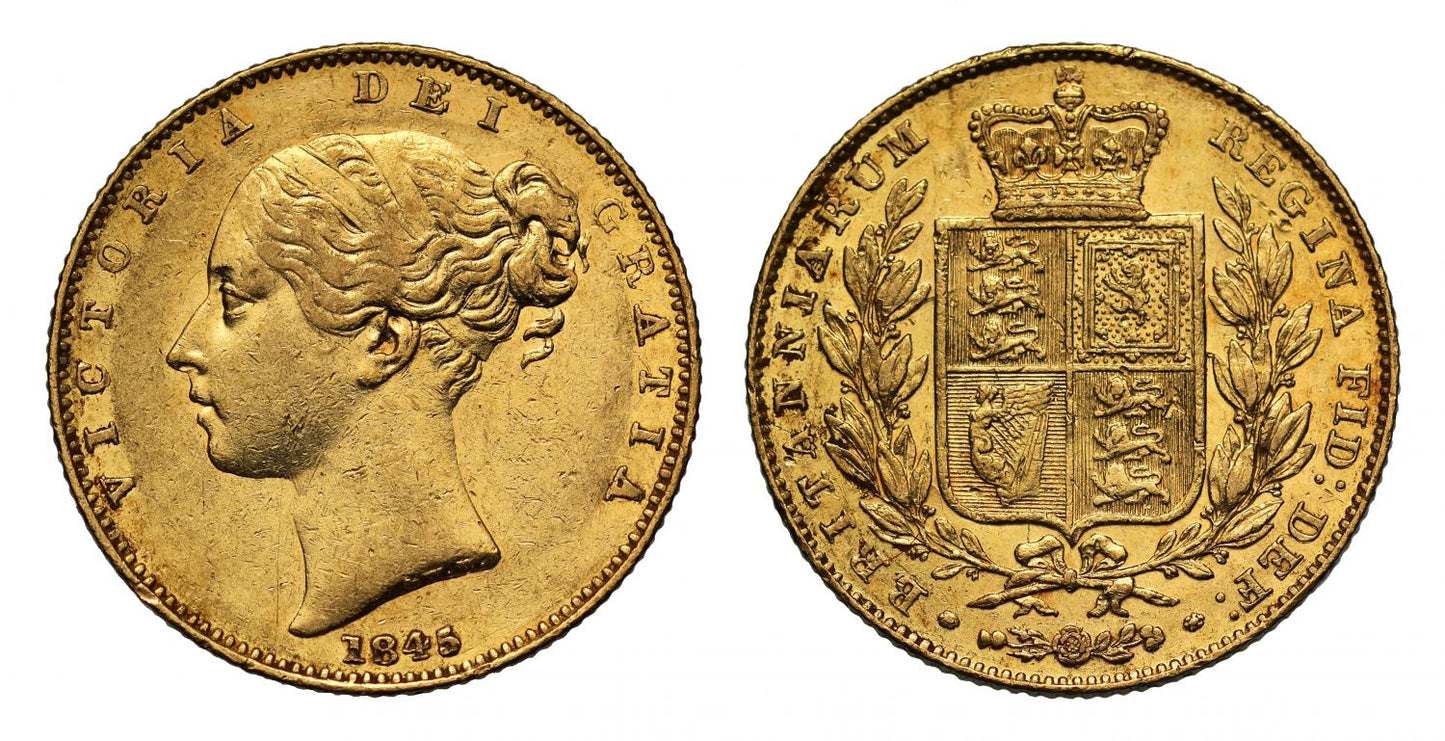 Victoria 1845 Sovereign