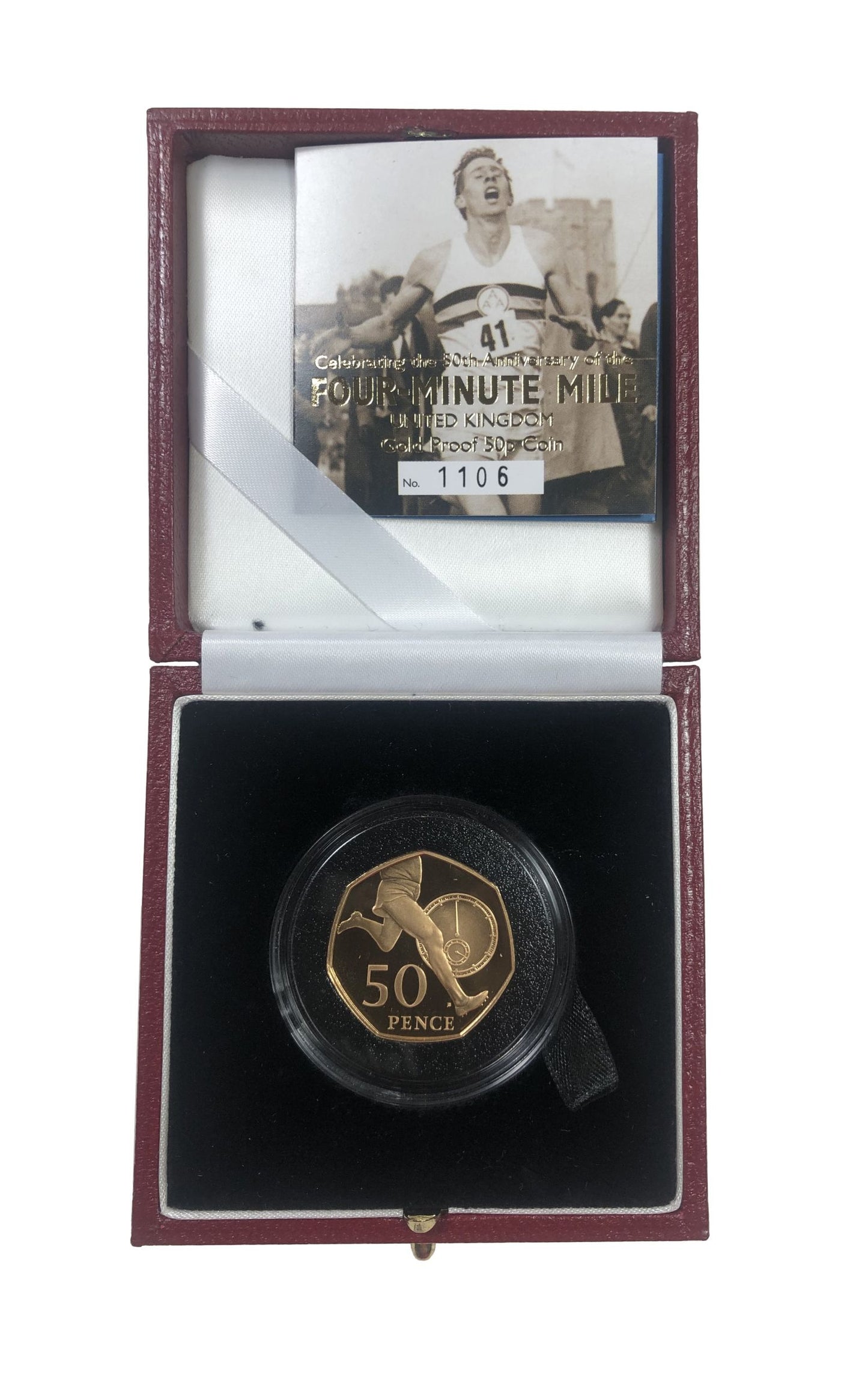 Elizabeth II 2004 gold proof Fifty-Pence 4mn mile