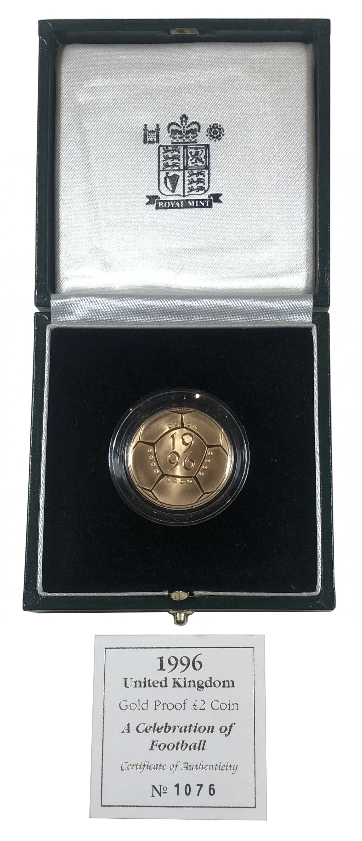 Elizabeth II 1996 proof Two-Pounds Euro 96 Football