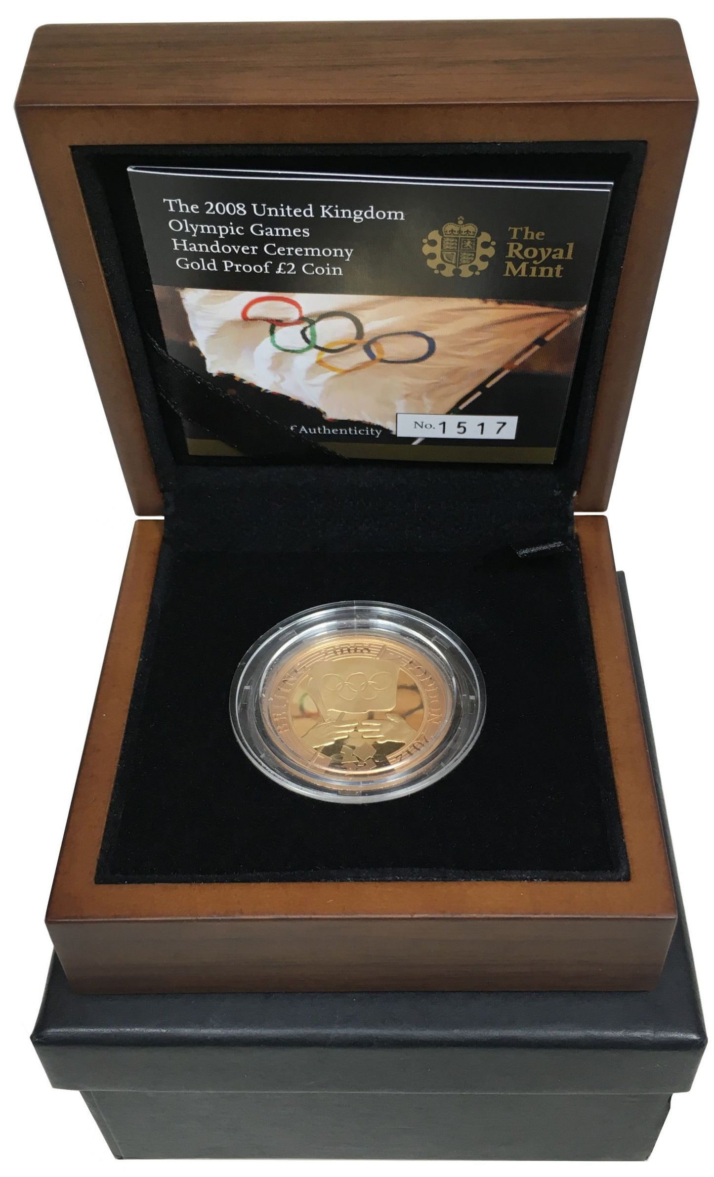 Elizabeth II 2008 proof Two-Pounds - London Olympic Handover Ceremony