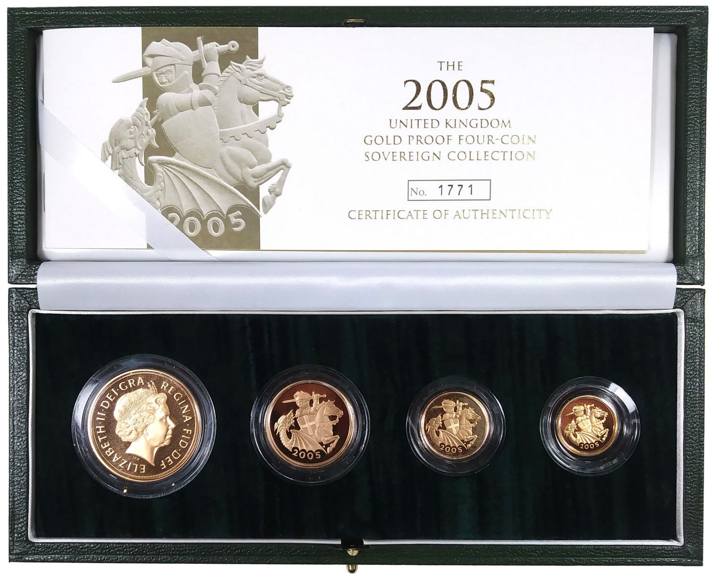 Elizabeth II 2005 4-coin proof Set,