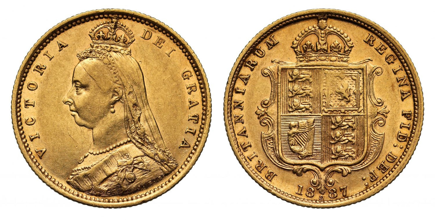 Victoria 1887 Jubilee head Half-Sovereign Sydney DISH S502 not in Iverson Coll.