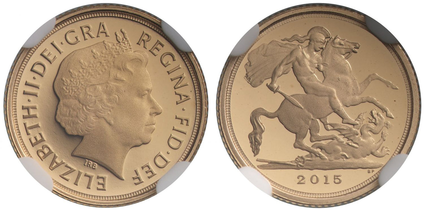 Elizabeth II 2015 proof Quarter-Sovereign PF70 ULTRA CAMEO