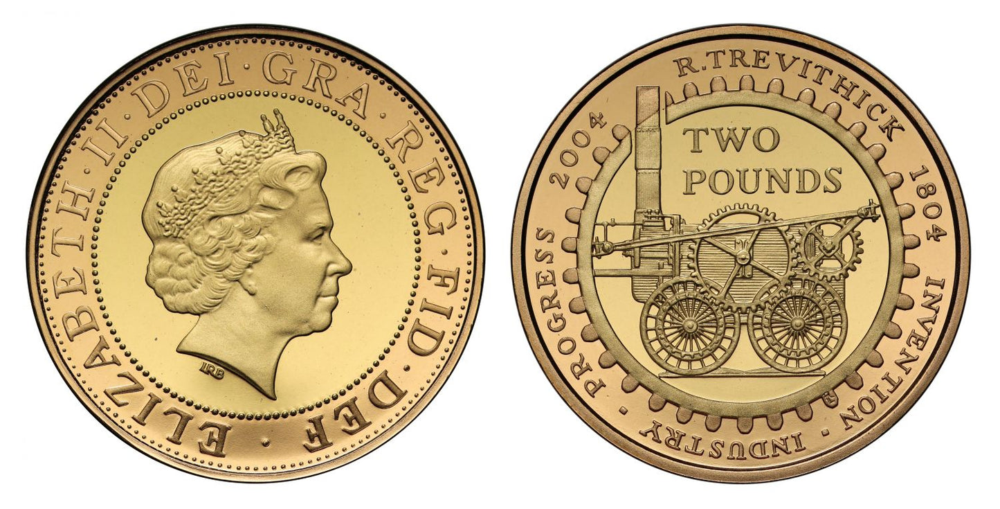 Elizabeth II 2004 proof Two-Pounds - Steam Locomotive