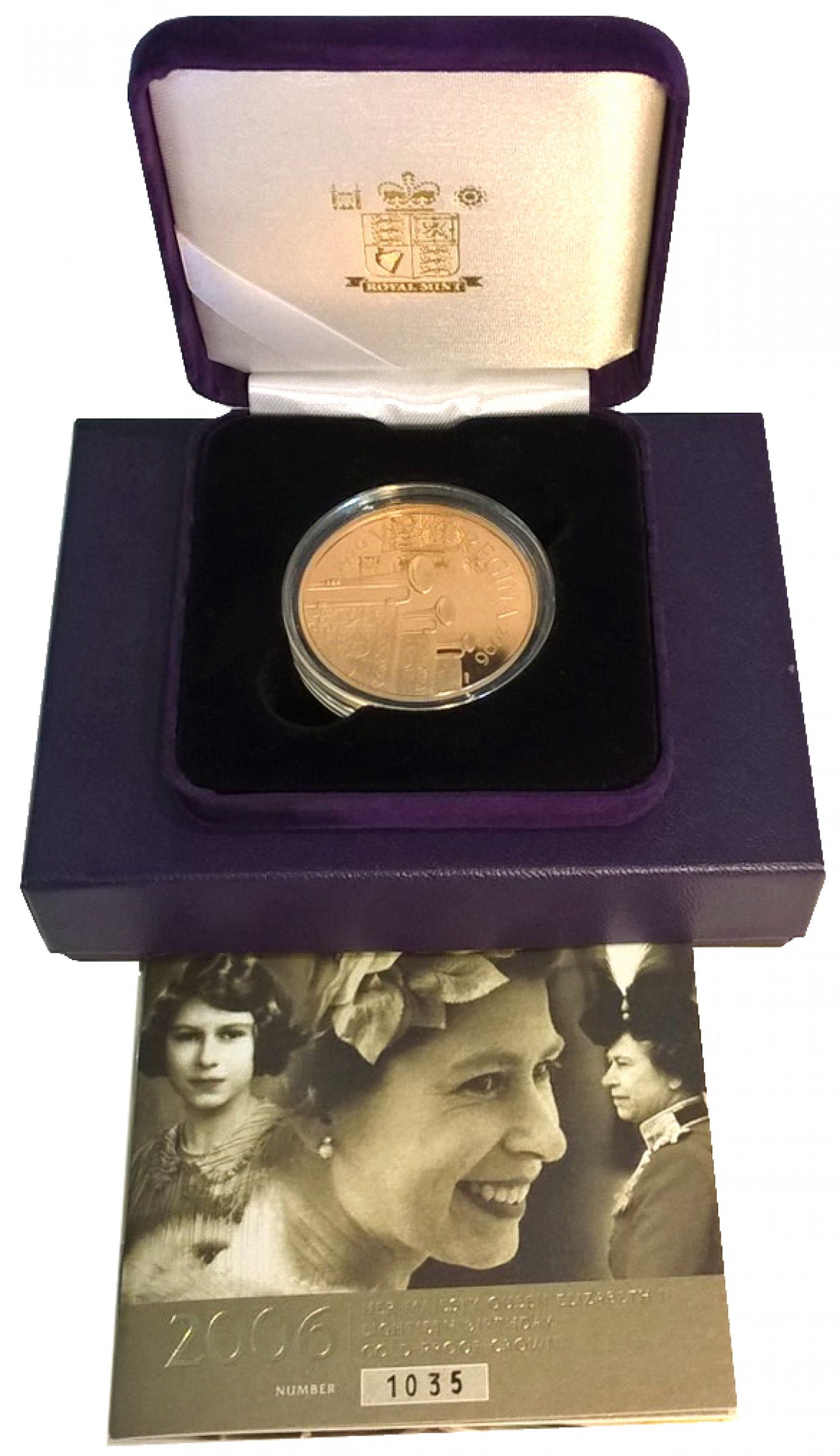 Elizabeth II 2006 proof Five Pounds - Queen's 80th Birthday