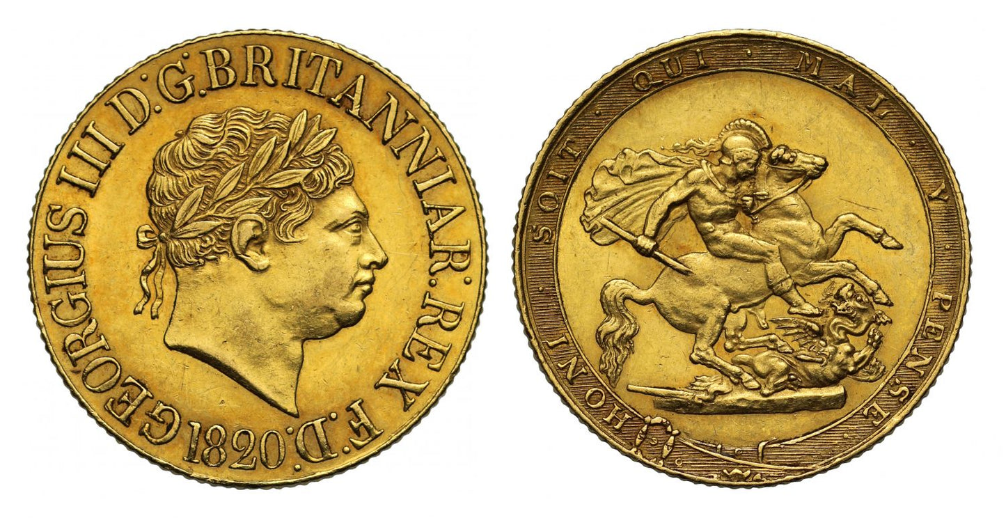 George III 1820 Sovereign closed 2