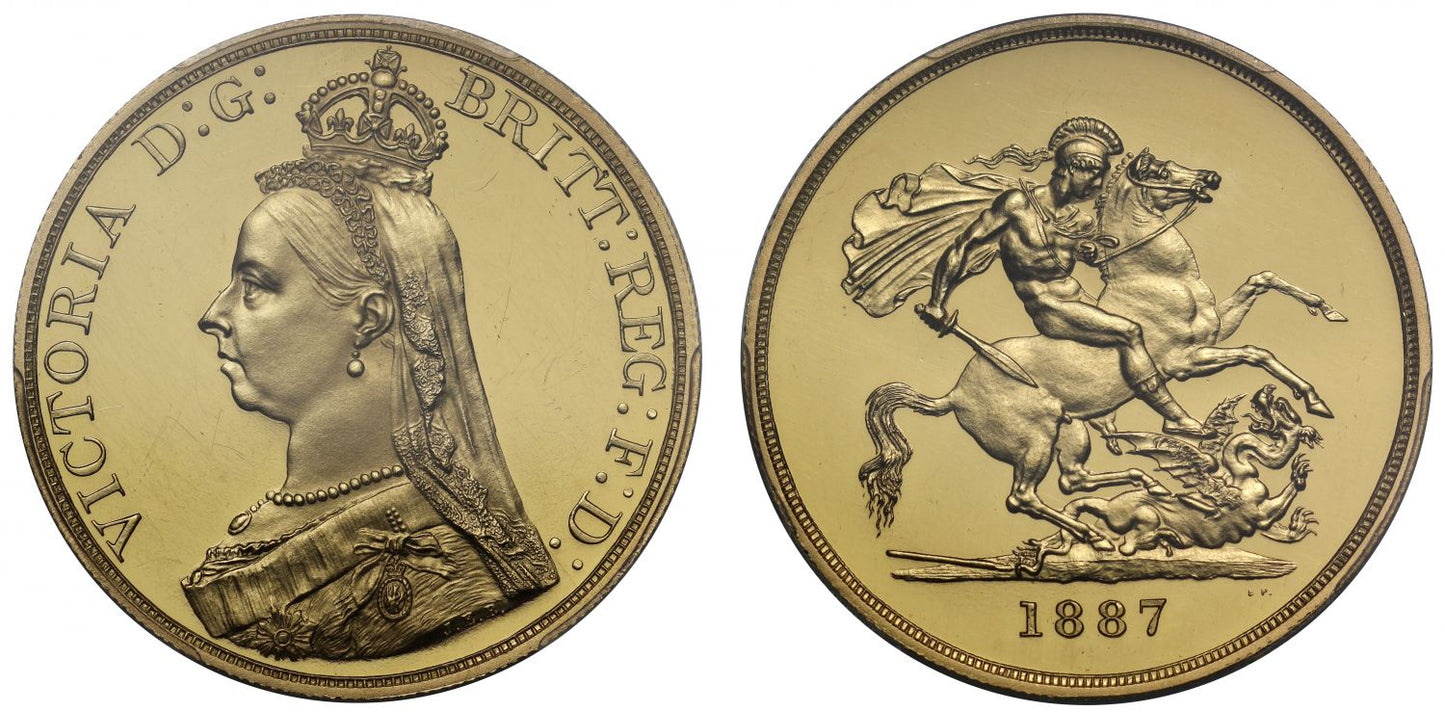 Victoria 1887 proof Five-Pounds PR63 DEEP CAMEO