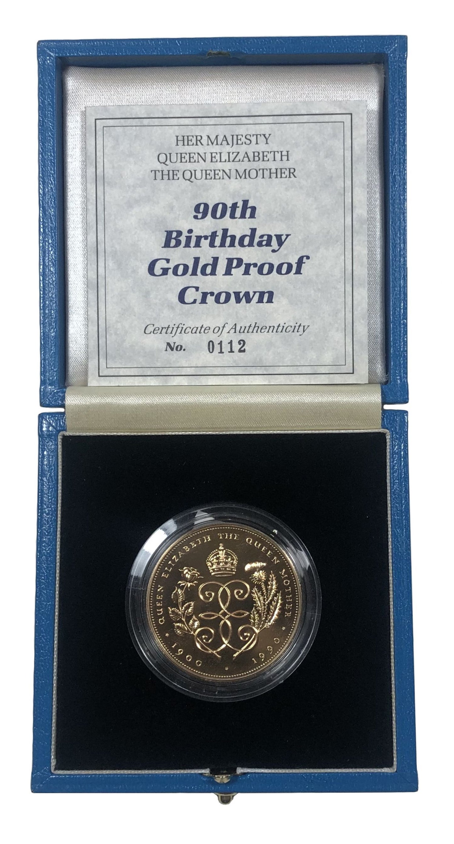Elizabeth II 1990 proof Five-Pounds - Queen Mother