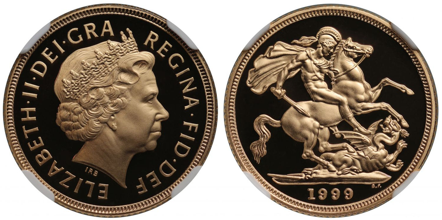 Elizabeth II 1999 proof Sovereign PF69 UCAM