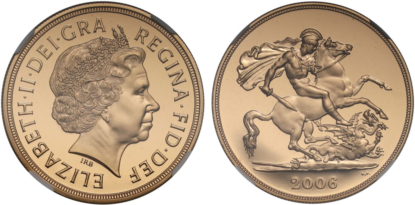 Elizabeth II 2006 proof Five-Pounds PF70 ULTRA CAMEO