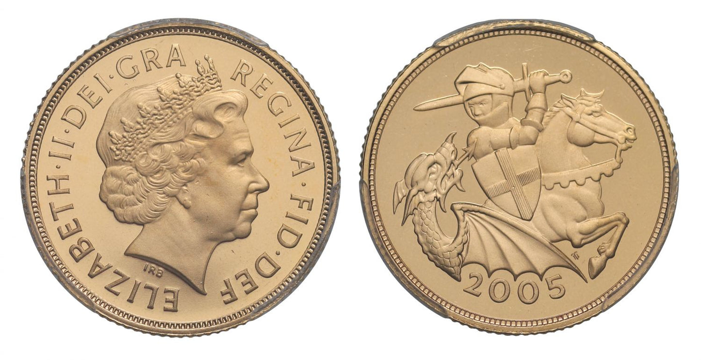Elizabeth II 2005 proof Sovereign PR69 DEEP CAMEO