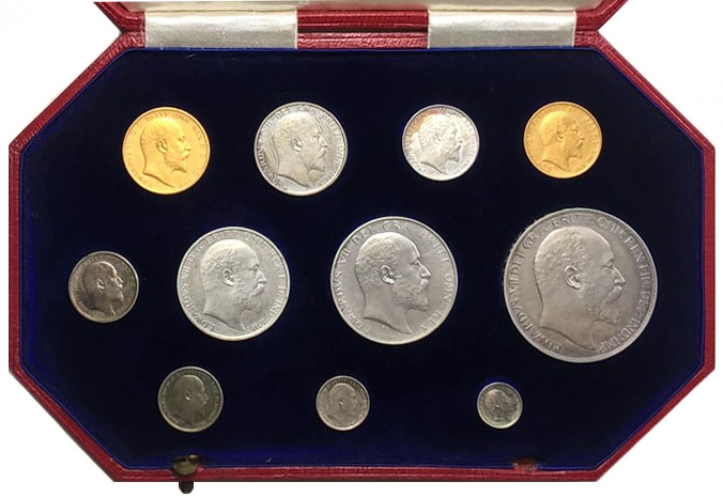 Edward VII 1902 "Short" matt proof set, Coronation issue, 11 coins