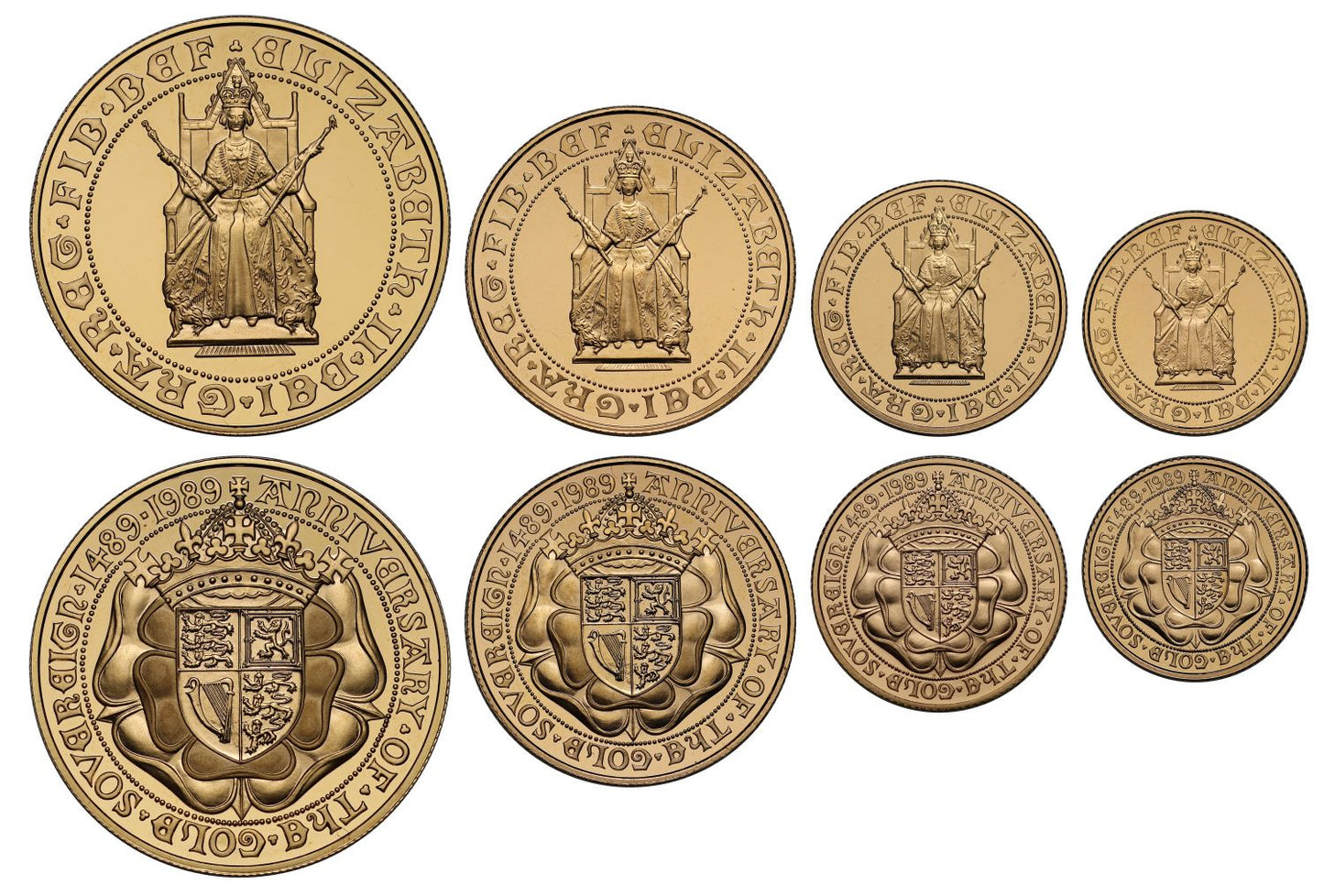 Elizabeth II 1989 4-coin proof Set