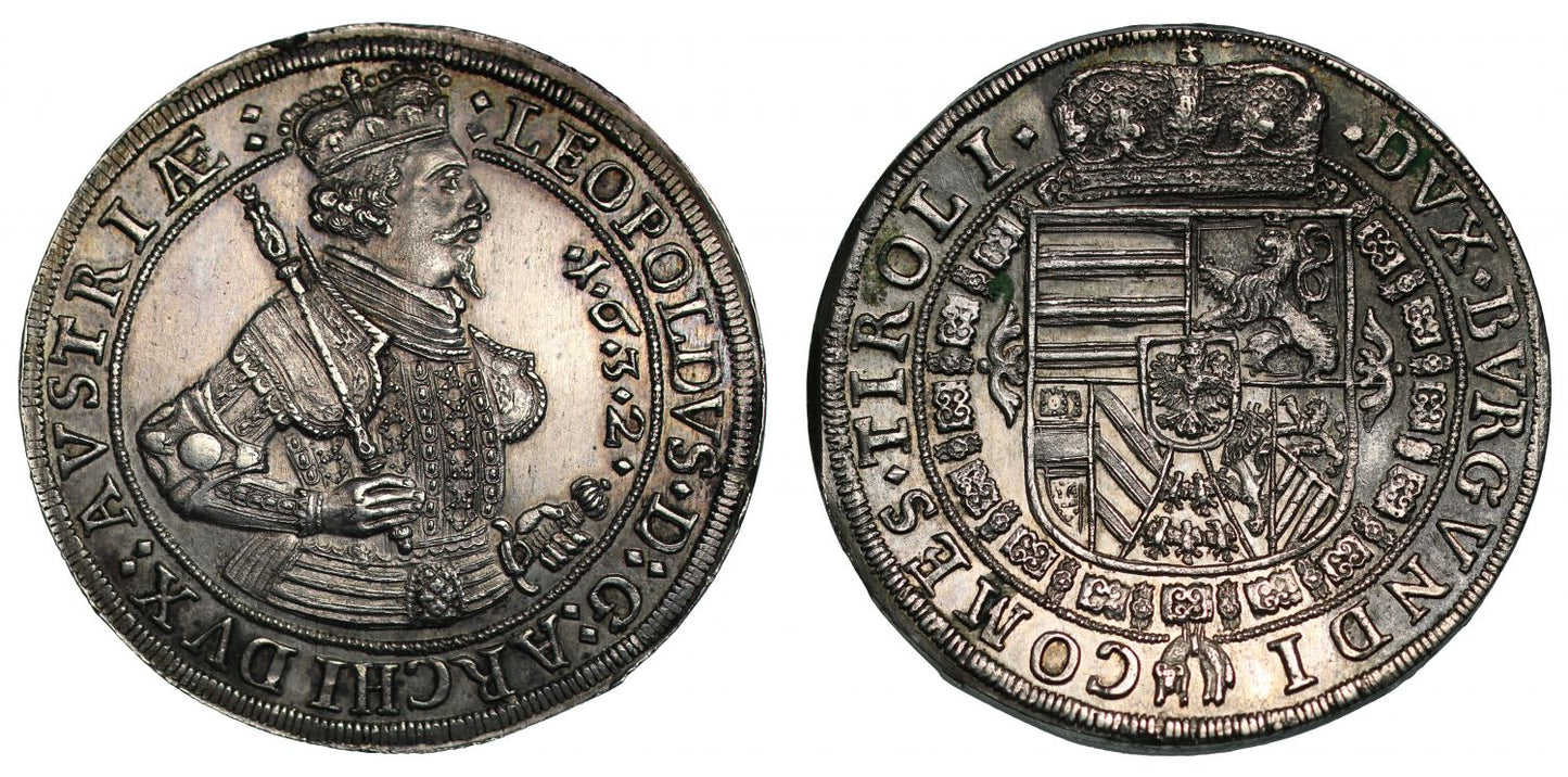 Austria, Leopold V 1632 Thaler Hall mint